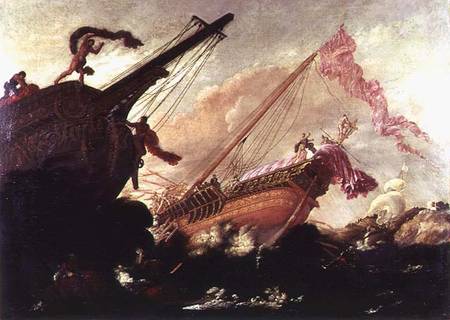 Image: Buonamico Agostino Tassi - Galleons wrecked on a rocky shore