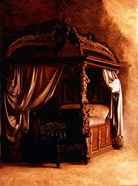 The Royal Bed of King Christian IV of De - Carl Bloch as art print ...