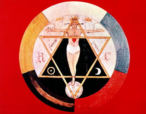   English School, (19th century) - Rosicrucian symbol of the Hermetic Order of the Golden Dawn