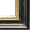 PICTURE FRAME: black and gold
