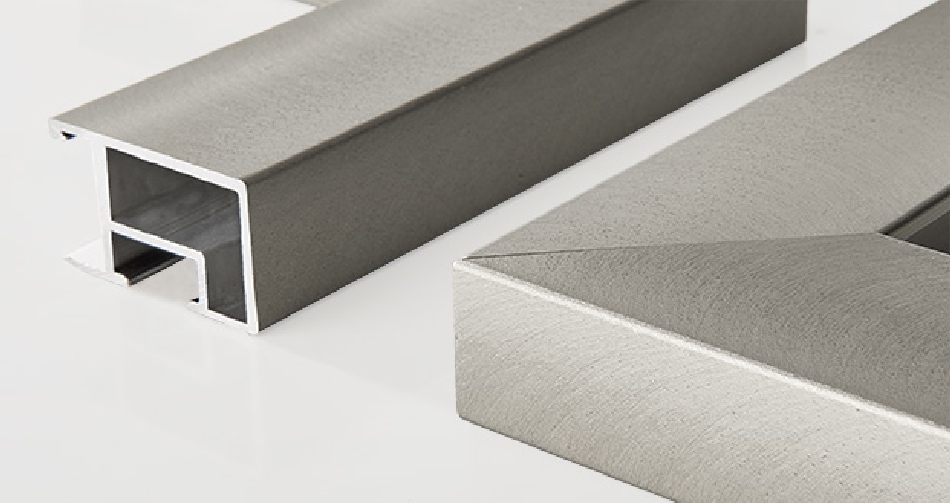 ALU: brushed nickel 30x17mm