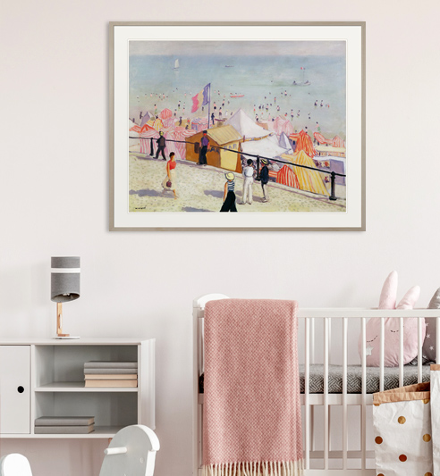 Set up children's room with pastel colors