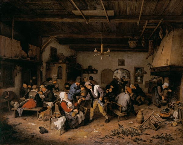 Men and women in a tavern from Adriaen van Ostade