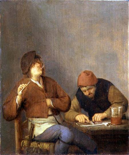 Two Smokers in an Interior from Adriaen van Ostade