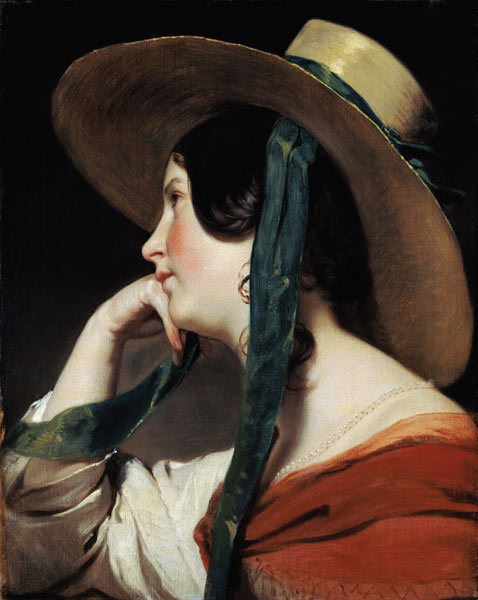Girl with Straw Hat from Amerling