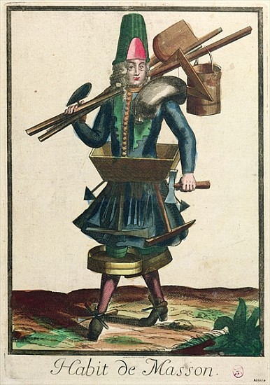 The Mason''s Costume from Bonnart (Family of Engravers)