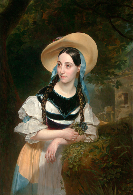 Portrait of the singer Fanny Tacchinardi Persiani (1812-1867) from Brüllow