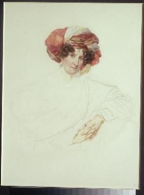 Woman in Turban. Portrait of Countess Maria Grigoryevna Razumovskaya (1772-1865), née Vyazemskaya