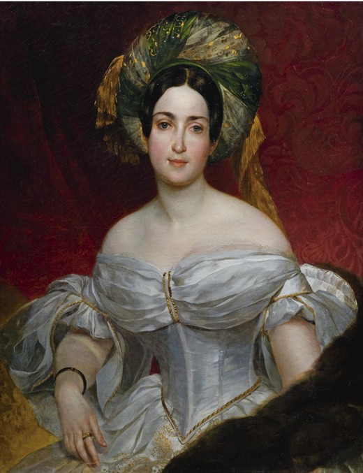 Portrait of Baroness Aurora Charlotta Demidova, née Stjernvall (1808-1902) from Brüllow