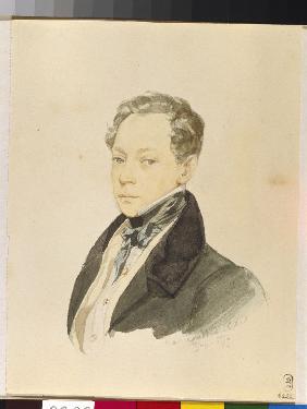 Portrait of the artist Pyotr Basin (1794-1881)