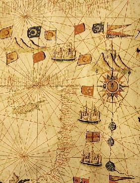 The Coast of Turkey and Cyprus, from a nautical atlas of the Mediterranean and Middle East (ink on v