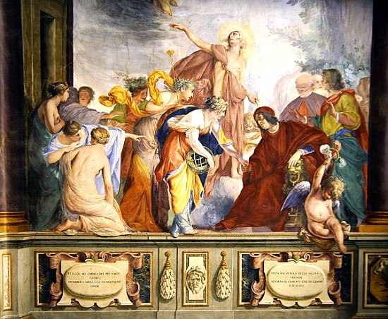 Lorenzo de Medici and Apollo welcome the muses and virtues to Florence from Cecco Bravo (Francesco Montelatici)