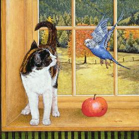 Bird-Watching, 1996 (acrylic on panel) 