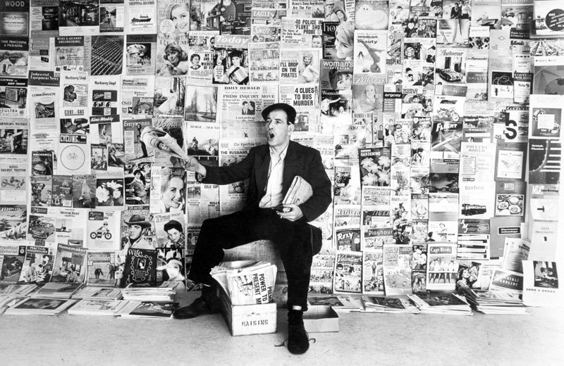 Newspaper salesman, c.1960 from English Photographer
