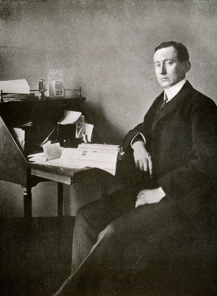 Guglielmo Marconi, from ''The Year 1912'', published London, 1913 (b/w photo)  from English Photographer