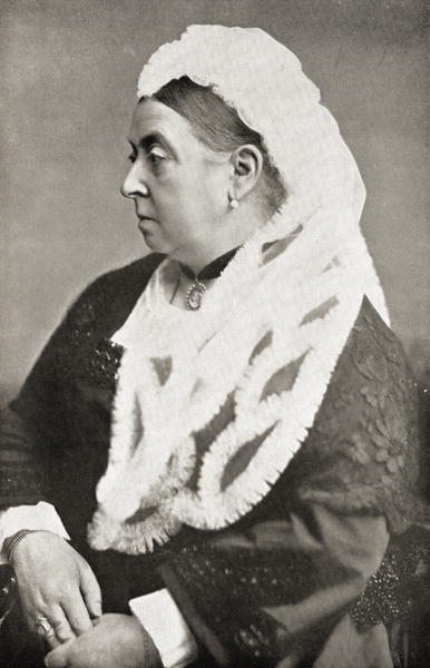 Queen Victoria (1819-1901) at the age of sixty-six, c.1885 (b/w photo)  from English Photographer