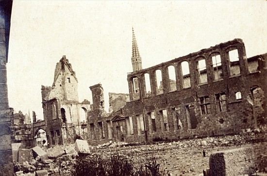 Ruins near the Powder Magazine, Ypres, June 1915 from English Photographer