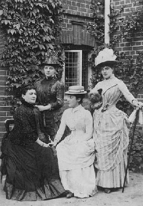 Jennie Jerome, later Lady Randolph Churchill, with her mother and sisters