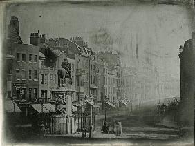 Whitehall and the statue of King Charles I (1600-49), London, c.1852 (b/w photo) 