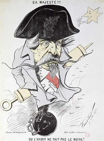 Sa Majeste!!! Ou l''habit ne fait pas le moine!'', caricature of Louis-Napoleon Bonaparte (1808-73)  from Faustin (Faustin Betbeder)