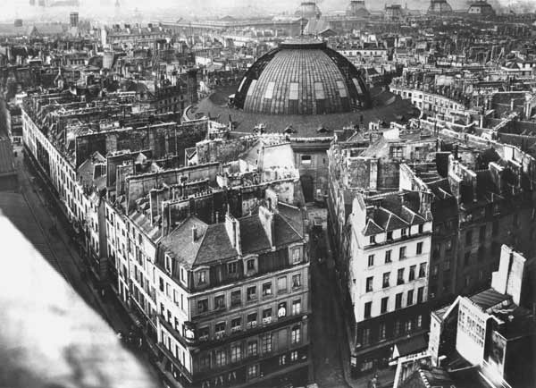 Area of the Grain Market, Paris, before 1887 (b/w photo)  from French Photographer