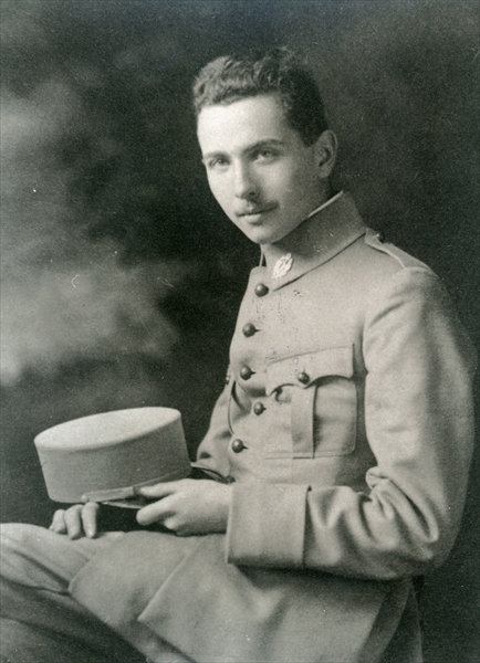 Louis Aragon (1897-1982) in uniform (b/w photo)  from French Photographer