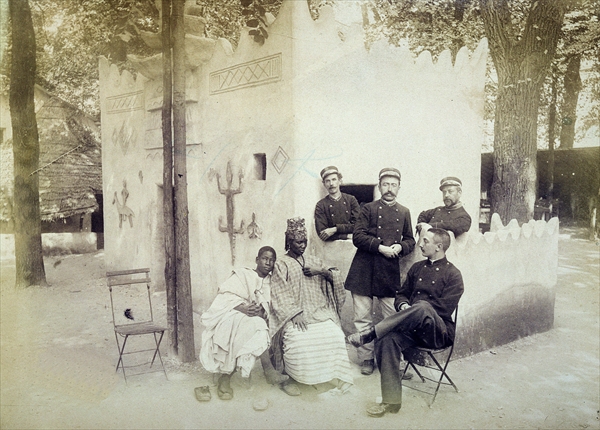 The Senegalese Village at the 1889 Universal Exposition in Paris (b/w photo)  from French Photographer