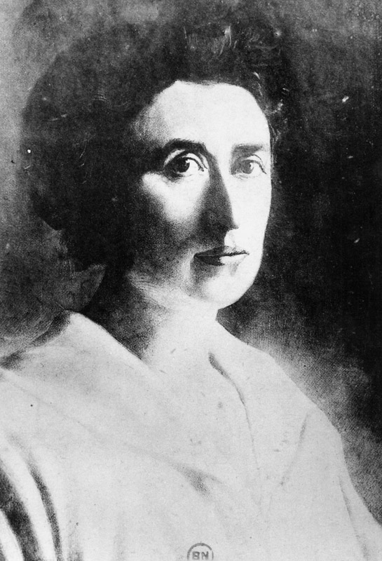 Rosa Luxemburg (1871-1919) (oil on canvas) (b/w photo)  from German Photographer