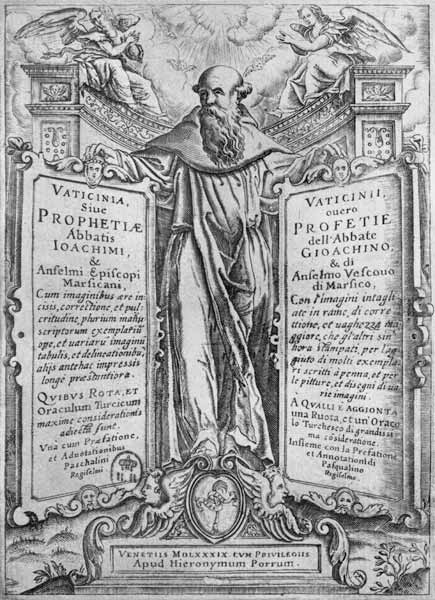 Joachim of Flora, illustration from ''Vaticinia Sive Prophetiae Abbatis Ioachimi'' from Italian School