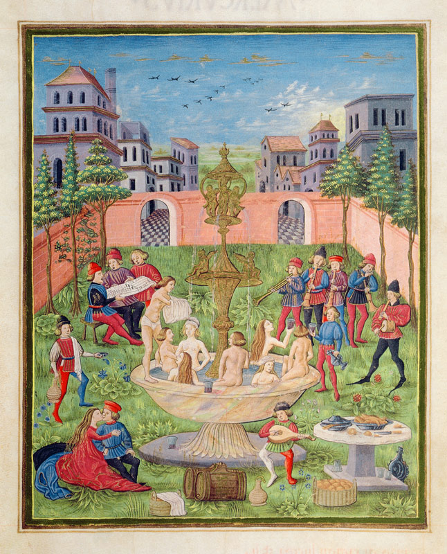 Ms. ''De Sphaera'' fol.11r The Fountain of Youth from Italian School