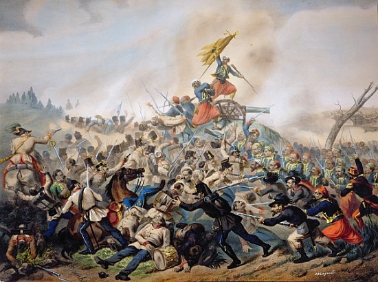 The Battle of Magenta from Italian School
