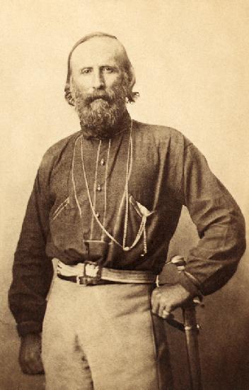 Giuseppe Garibaldi, from a 19th century photograph (litho) 