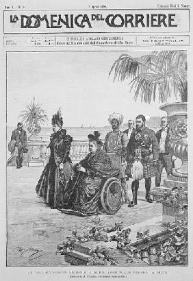 Queen Victoria on the Italian Riviera, frontcover of ''La Domenica del Corriere'', 2nd April 1899