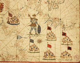 The Kingdom of France, from a nautical atlas, 1646 (ink on vellum)