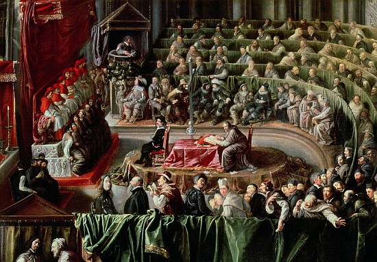 Trial of Galileo, 1633 (detail of 2344) from Italian School