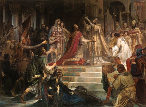 Charlemagne, coronation from Kaulbach