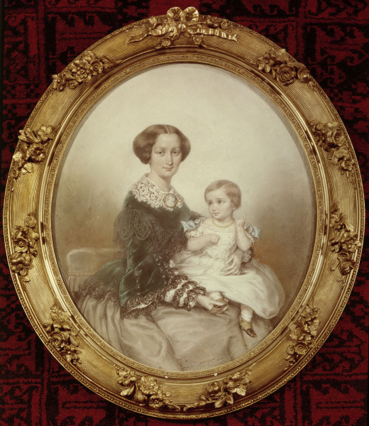 Mathilde Wesendonck and son from Kietz
