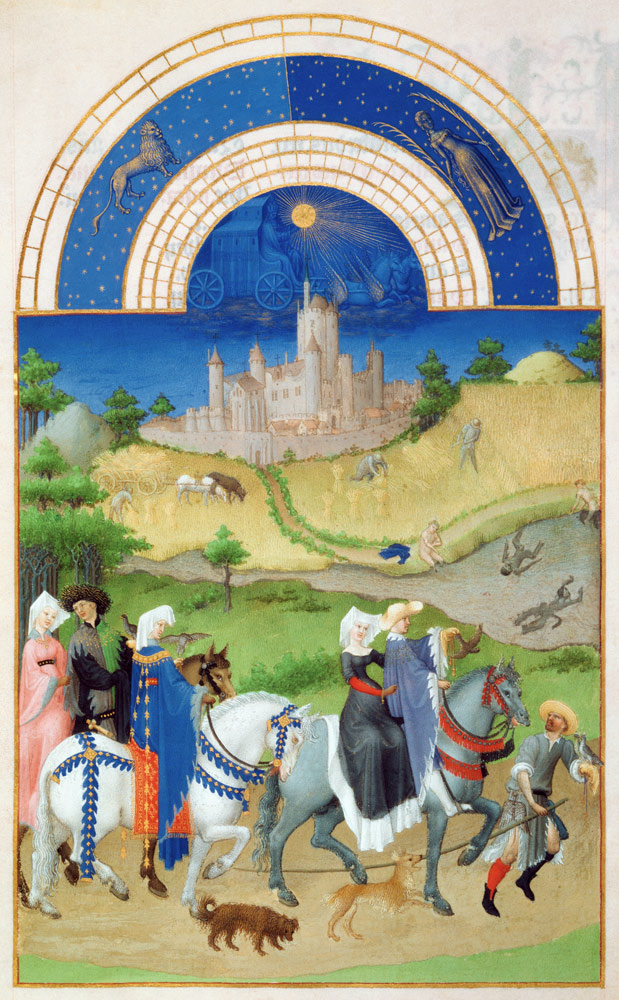 Facsimile of August: Hawking, from the ''Tres Riches Heures du Duc de Berry  (for original see 8440) from Limbourg Brothers