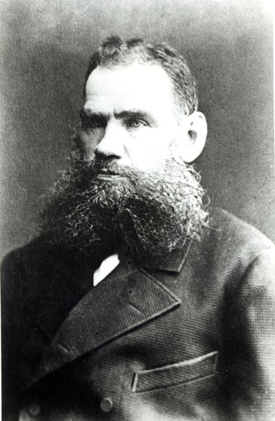 Portrait of Lev Nikolaevich Tolstoy (b/w photo)  from Russian Photographer
