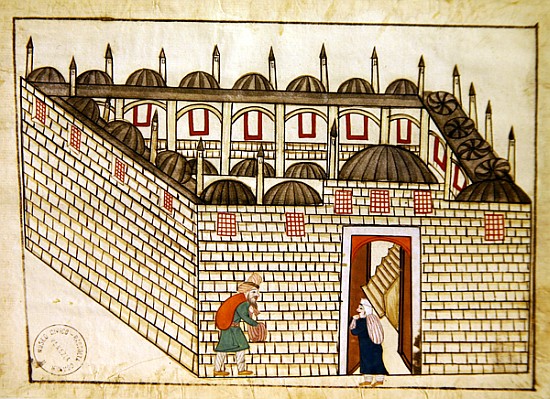 Ms. cicogna 1971, miniature from the ''Memorie Turchesche'' depicting the summer house reserved for  from Venetian School