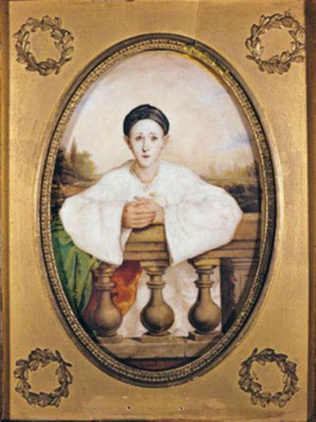 Portrait of Gaspard Deburau (1796-1846) as Pierrot from A. Trouve