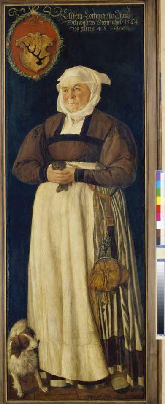 Portrait the Elsbeth high man, wife the Jacob Schwytzer from Abel Stimmer
