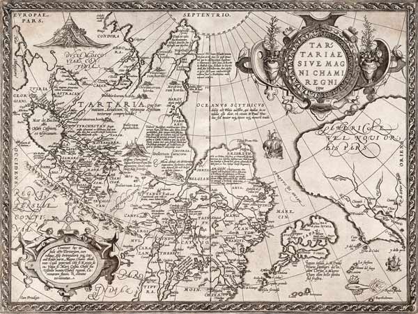 Map of Russia (From: Theatrum Orbis Terrarum) from Abraham Ortelius