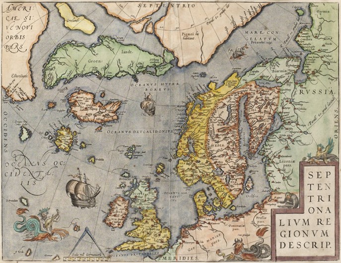 The Baltic Sea (From: Theatrum Orbis Terrarum) from Abraham Ortelius