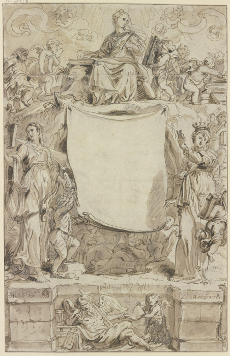 Allegorical title page from Abraham van Diepenbeeck