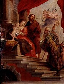 The Holy Family with a Bishop from Abraham van Diepenbeeck