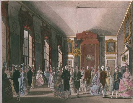 Drawing Room, St. James's, from Ackermann's 'Microcosm of London' from A.C. Rowlandson