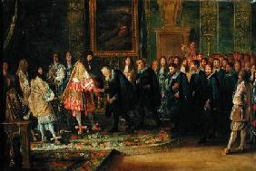 The Reception of the Ambassadors of the Thirteen Swiss Cantons by Louis XIV (1638-1715) at the Louvr