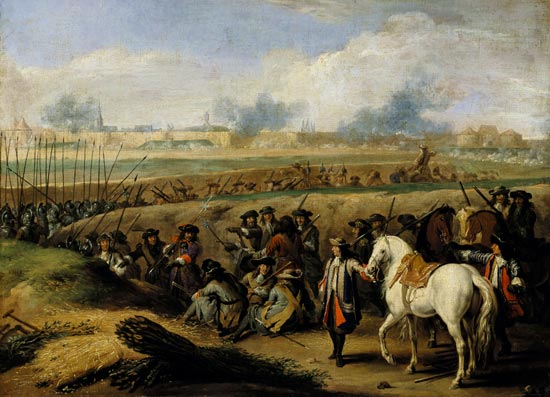 Louis XIV (1638-1715) at the Siege of Tournai from Adam Frans van der Meulen