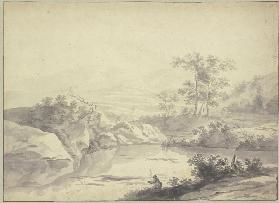 Landscape with angler